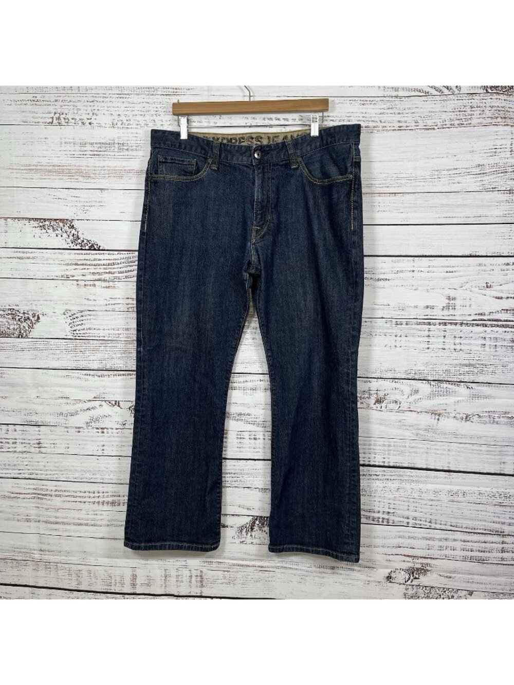 Express Medium Wash Loose Stretch Fit Stretch Bootcut Jeans